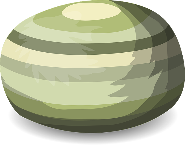 sedací vak s pruhy v odstínech zelené